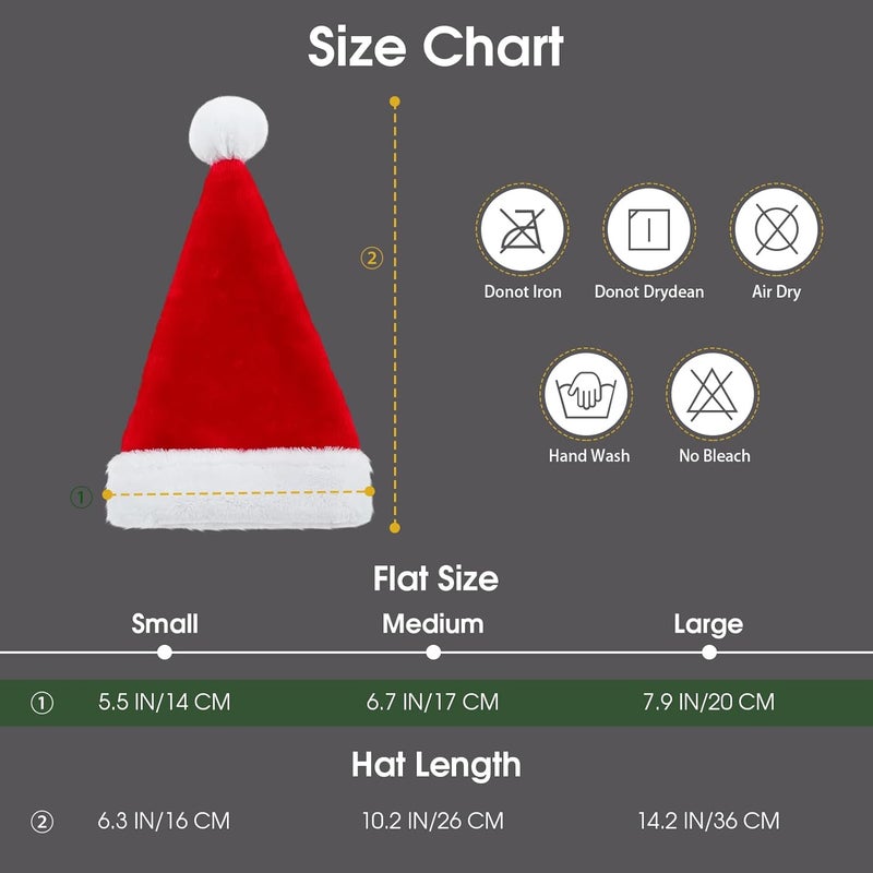 Queenmore Santa Hat for Dogs and Cats, Funny Tiny Christmas Hat for Small Dogs, Soft Plush Festive Red & White Santa Claus Costume, Christmas Dog Costume Cat Costume with Adjustable Band, S - Image 5